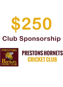 Prestons Cricket Club Sponsorship $250