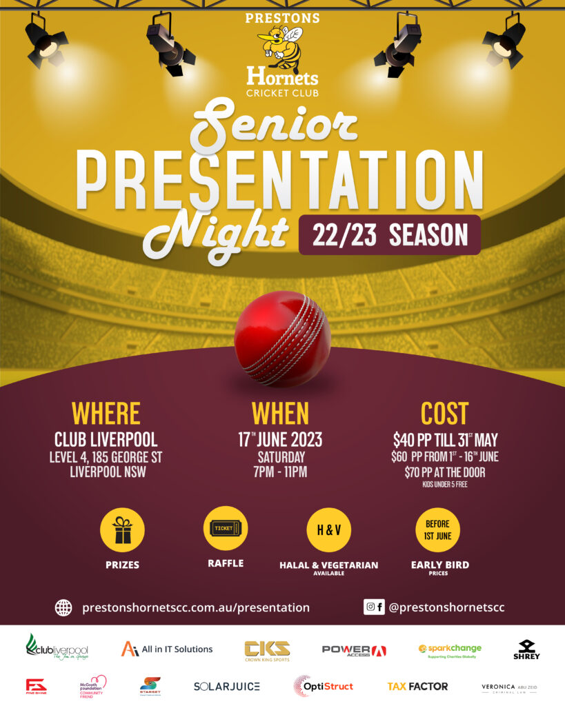 Presentation Prestons Cricket Club